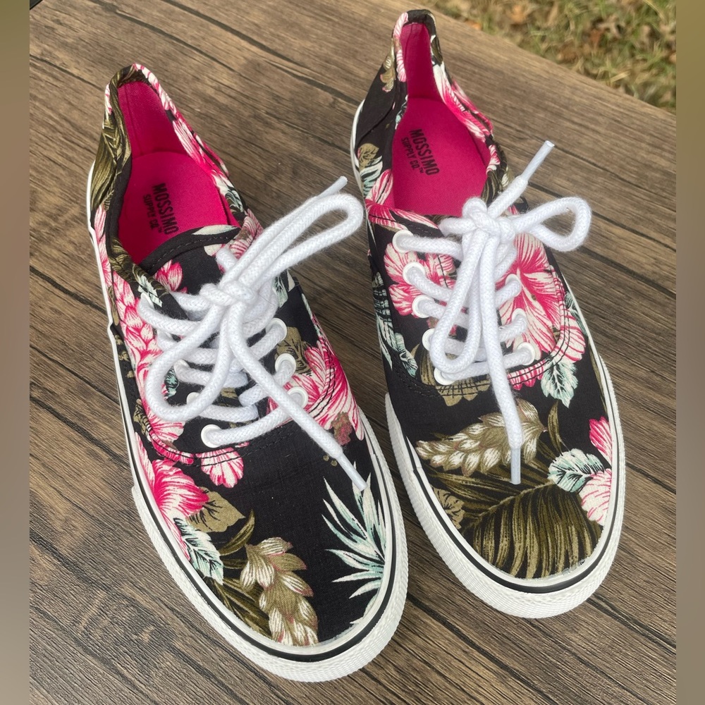 Massimo Supply Co Floral Black shoes SZ 6